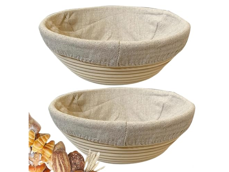 9 Zoll Runde Brot Gärkorb Proofing Set von 2