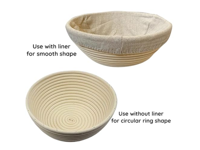 9 Zoll Runde Brot Gärkorb Proofing Set von 2