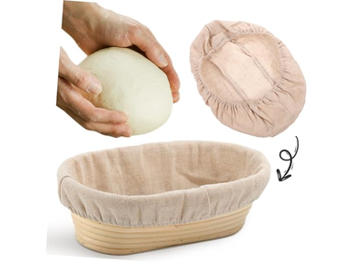 Handgefertigter Brot-Gärkorb Oval Handwerkskorb Gärkorb