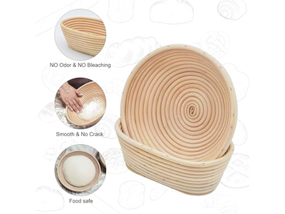 Nuss-Backkorb Ovale Brote Tischbrotkorb Leinwand Keramik Display