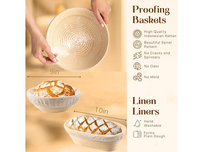 Rattan Brotkörbe Gärkorb Schale Korb Benetton 23cm