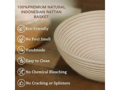 Rattan Brotkörbe Gärkorb Schale Korb Benetton 23cm