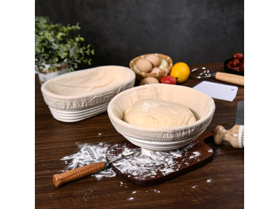 Runder Brot Gärkorb mit Einlage